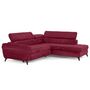 Voir la diapositive 4 : LISA DESIGN Marlo - canapé d'angle droit 5 places convertible avec coffre et têtières en velours texturé