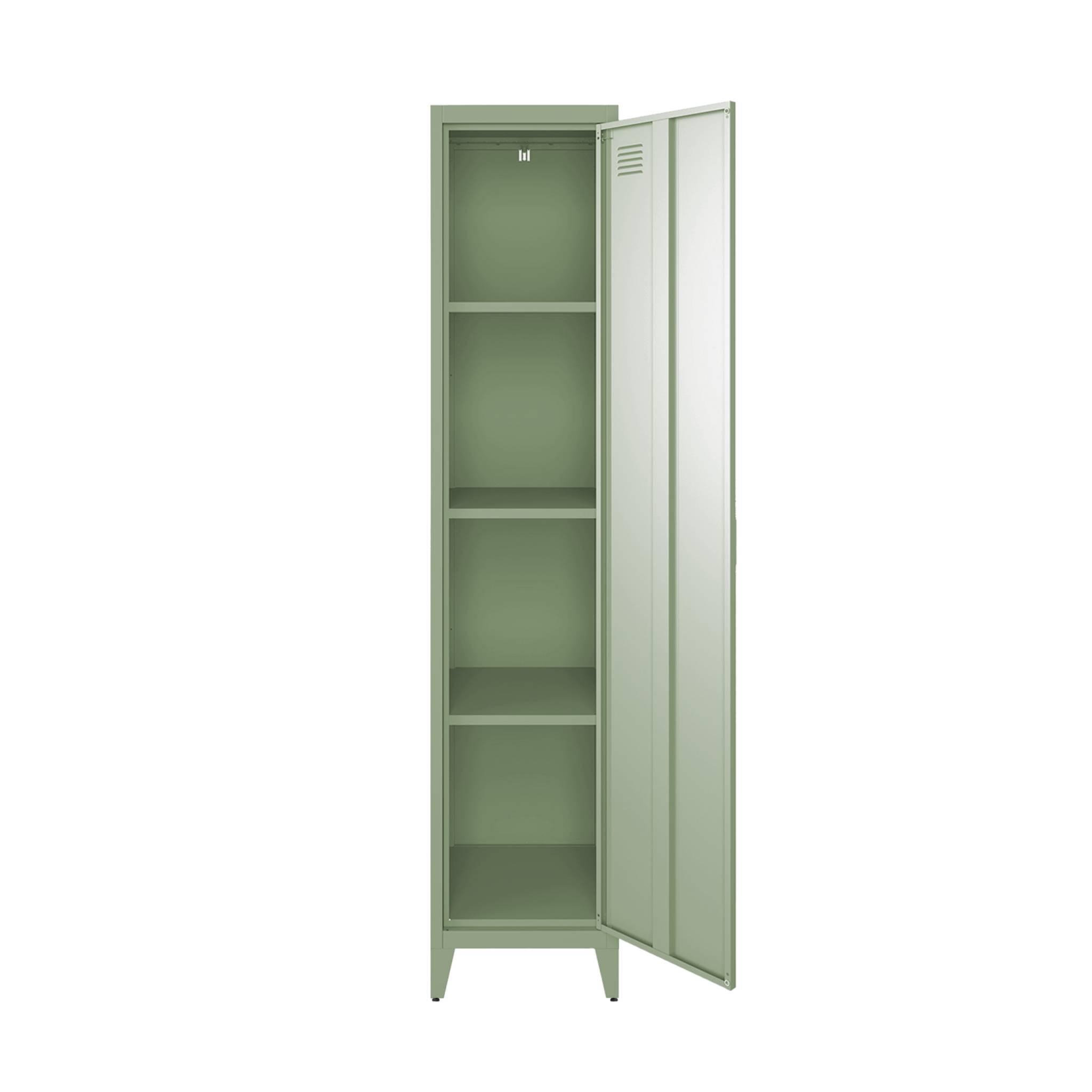 Voir la diapositive 6 : SWEEEK Armoire chambre industrielle métal, 4 espaces de rangement