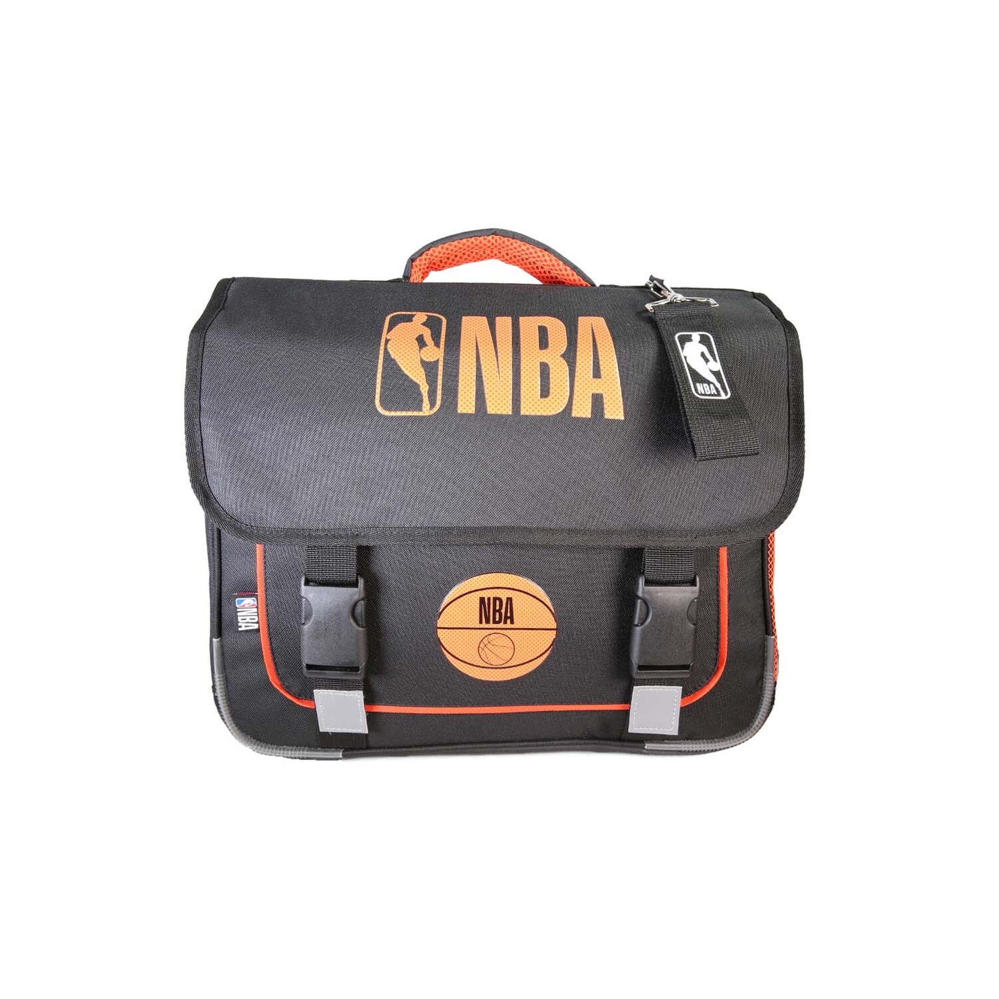 Bagtrotter NBA - Cartable scolaire 38 cm - Noir/Orange - Garçon - 2 compartiments