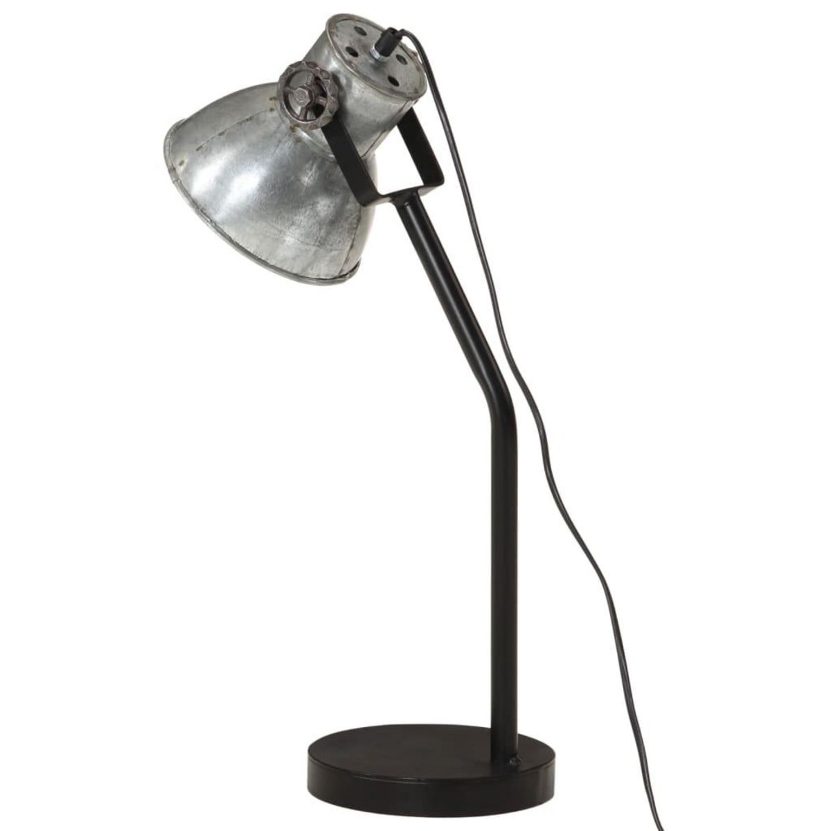 VIDAXL Lampe de bureau 25 W argent vintage 17x17x60 cm E27
