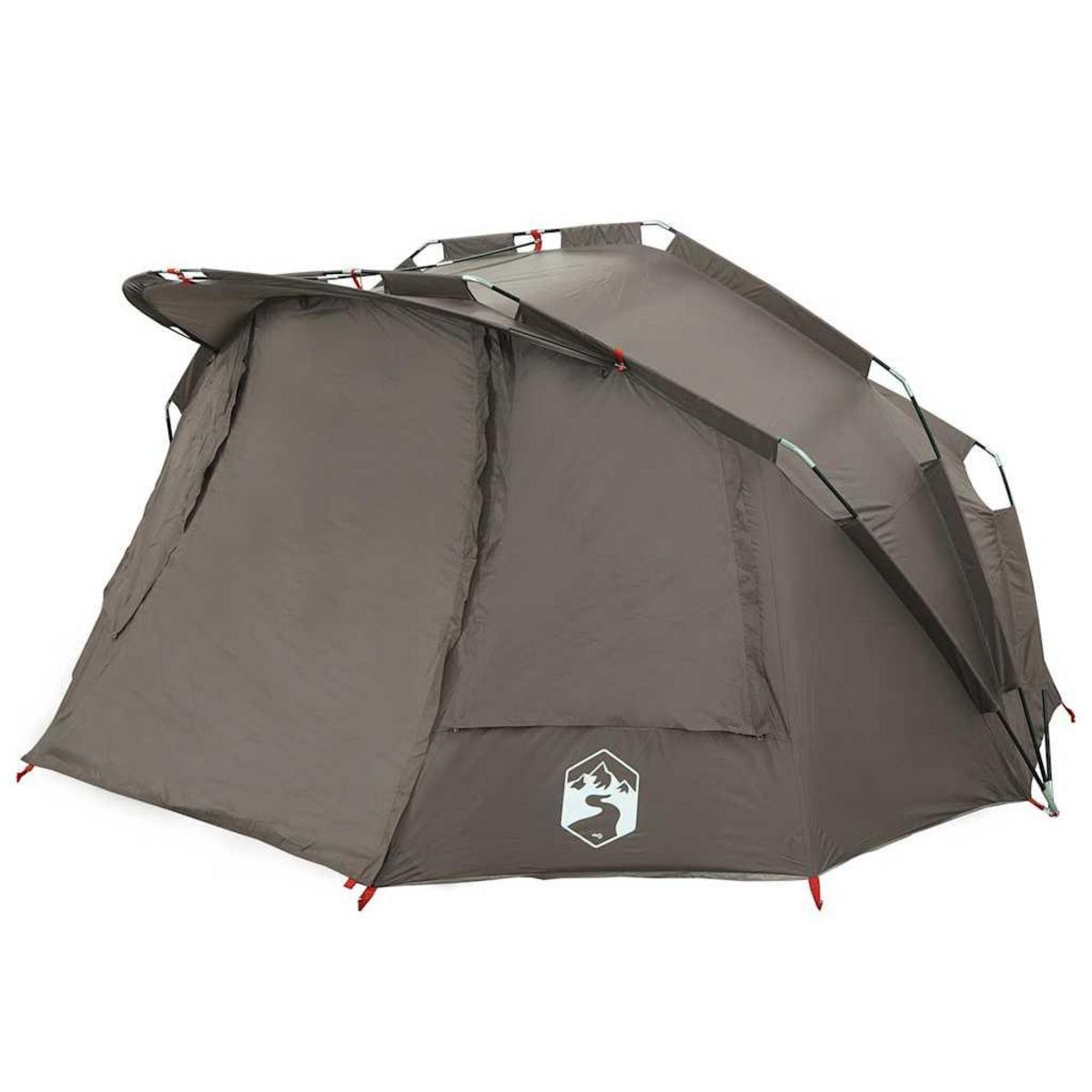VIDAXL Tente de peche 5 personnes gris impermeable
