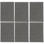 TOILINUX Lot de 6 Sets de table rectangulaire Maoli. Coloris disponibles : Noir, Gris