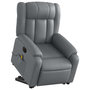 Voir la diapositive 3 : VIDAXL Fauteuil inclinable de massage electrique gris similicuir