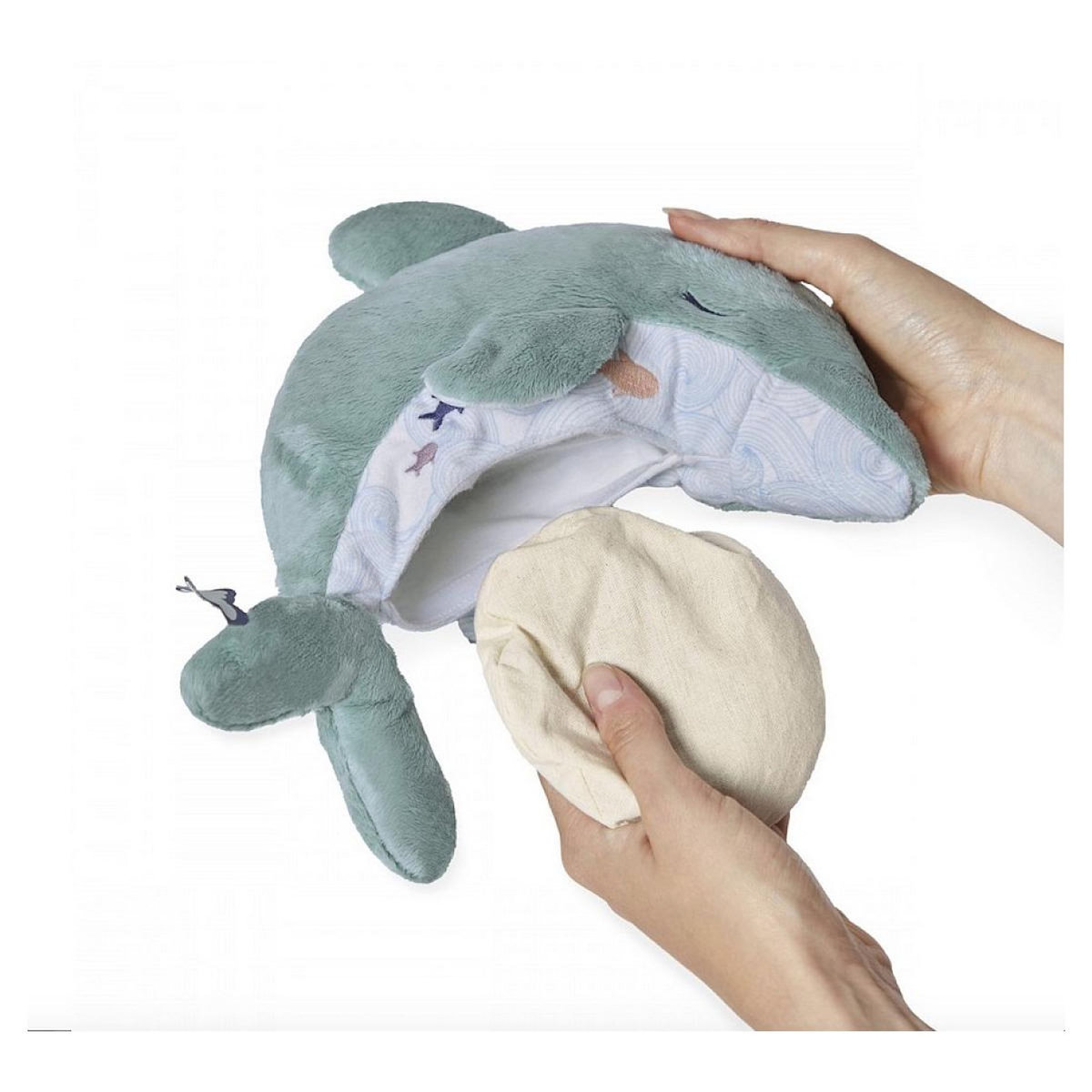 Kaloo Peluche bien etre Dauphin 24cm - Bouillote