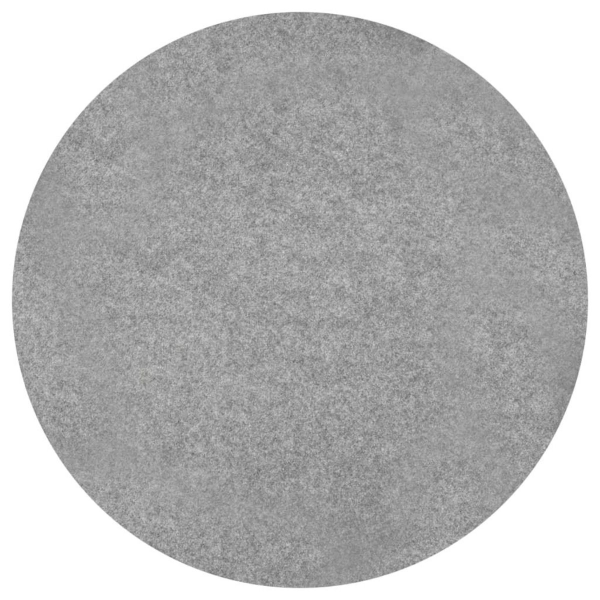 VIDAXL Gazon artificiel avec picots Dia.130 cm Gris Rond