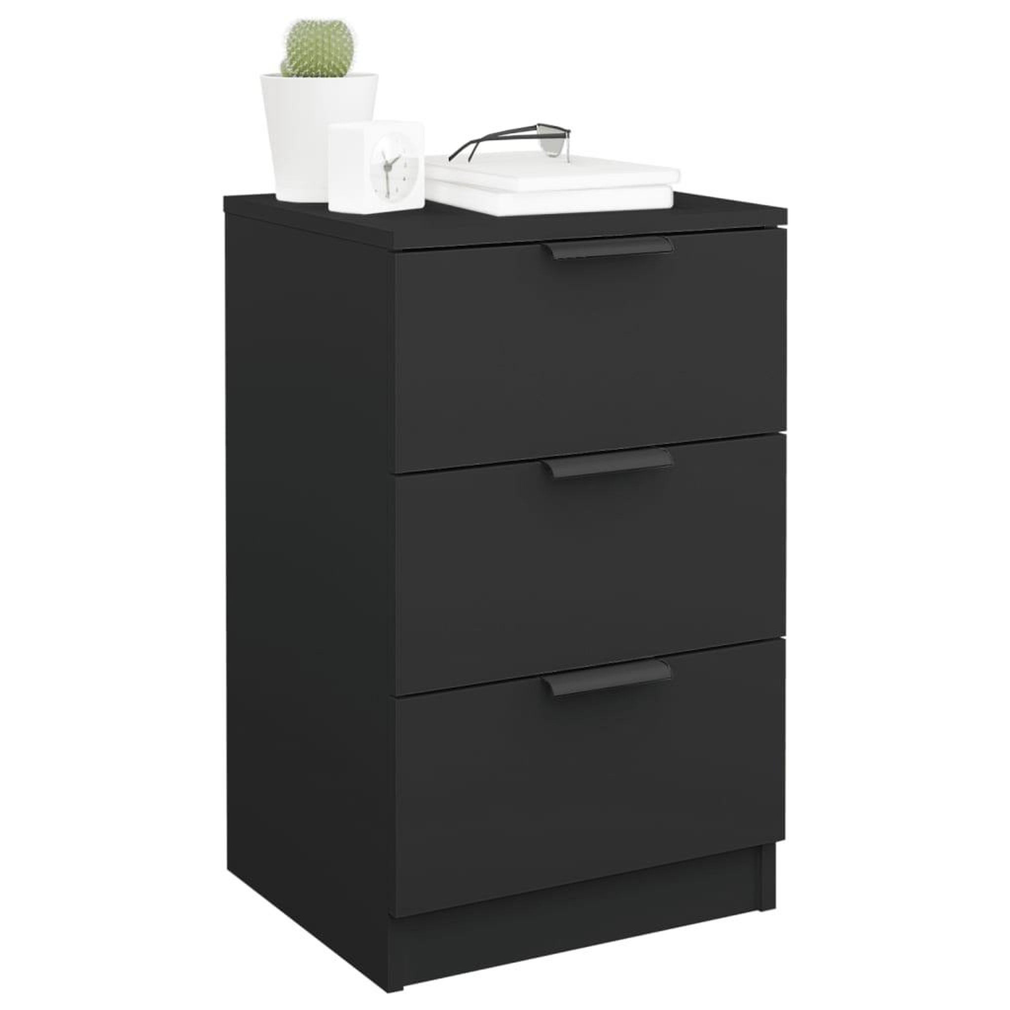 Voir la diapositive 4 : VIDAXL Tables de chevet 2 pcs noir 40x36x65 cm