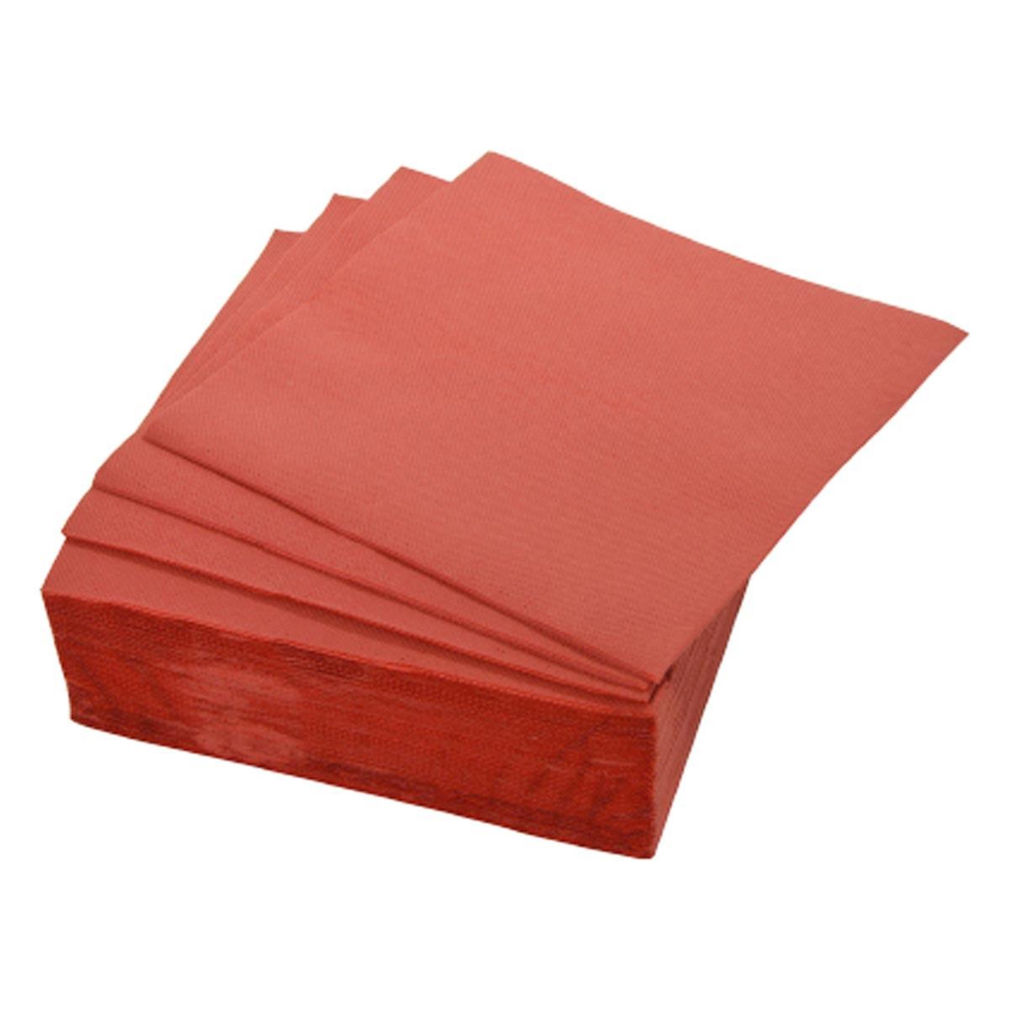 HOMEA Lot de 40 serviettes en papier  vitamine  38x38cm terracotta