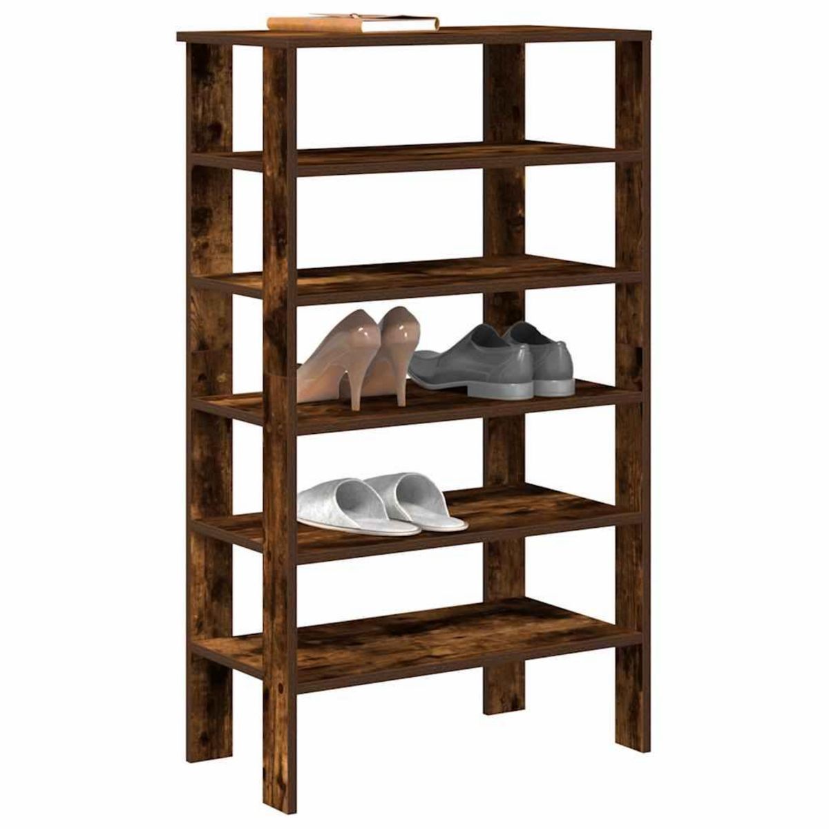 VIDAXL Etagere a chaussures chene fume 61x32x105 cm bois d'ingenierie