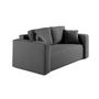 Voir la diapositive 3 : BEST MOBILIER Topaze - canapé droit 2 places - en tissu bouclette