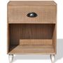 Voir la diapositive 3 : VIDAXL Table de chevet marron bois massif