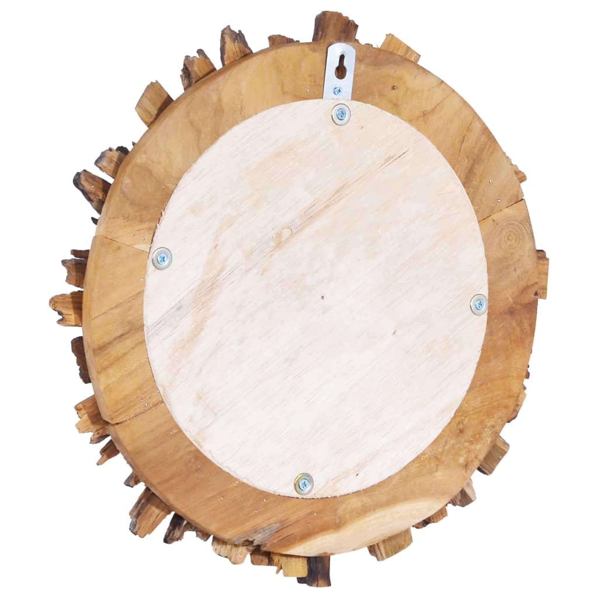 Voir la diapositive 4 : VIDAXL Miroir mural 60 cm Teck Rond