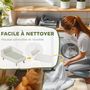 Voir la diapositive 6 : PAWHUT Canapé chien méridienne style scandinave 2 coussins déhoussables bois aspect fourrure crème