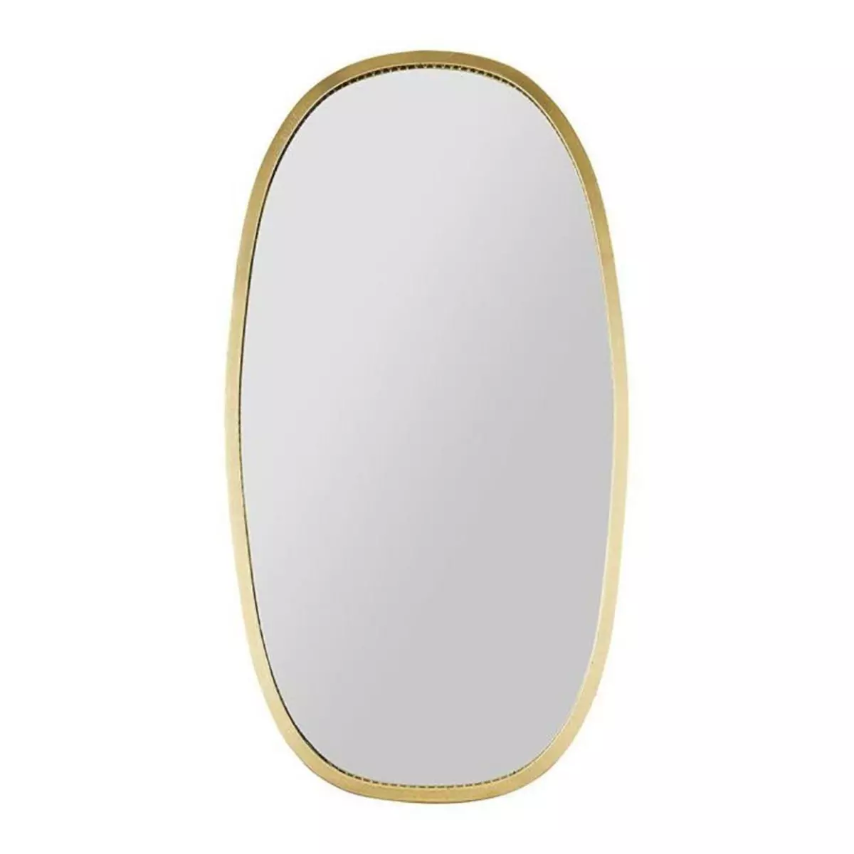 OSTARIA Miroir métal doré ovoïde