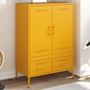 Voir la diapositive 1 : VIDAXL Buffet haut jaune moutarde 68x39x101,5 cm acier