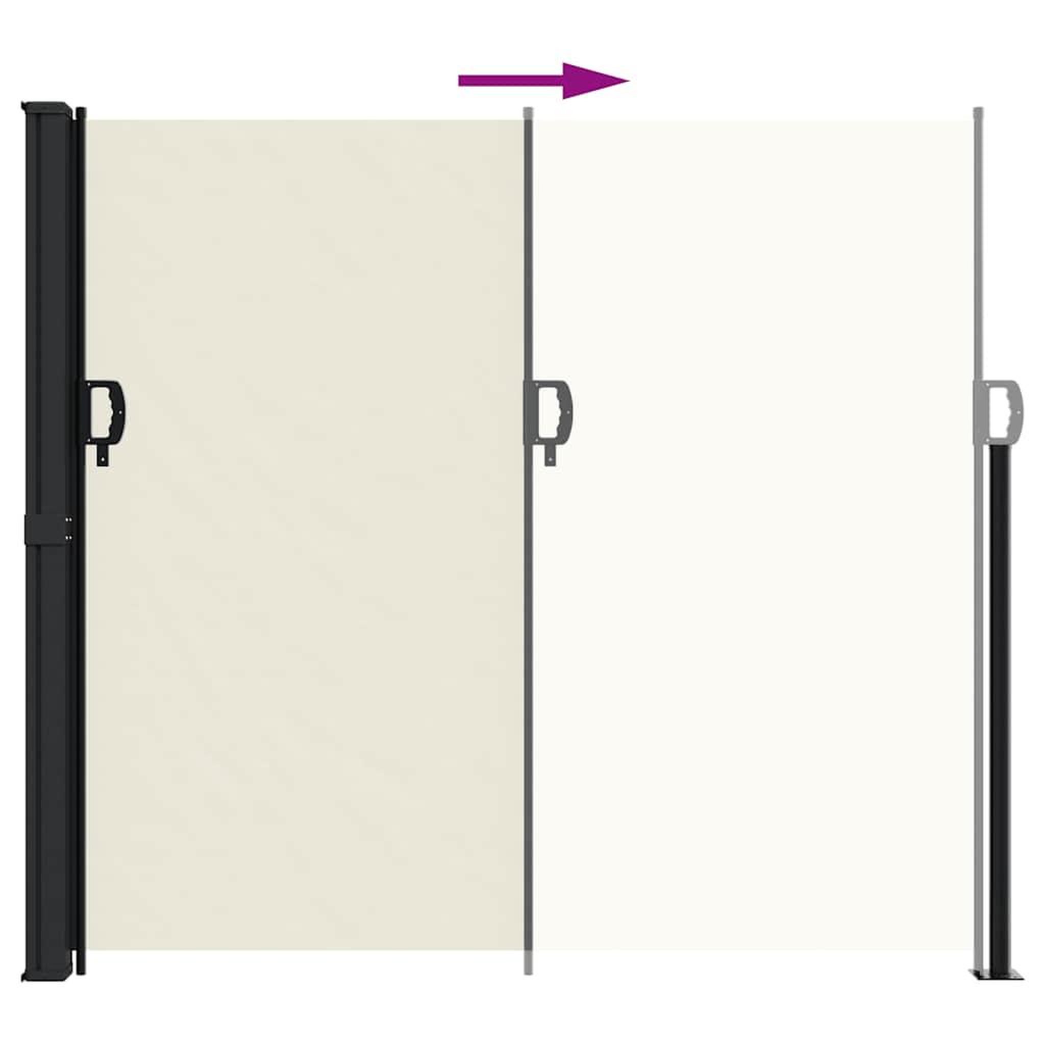 Voir la diapositive 5 : VIDAXL Auvent lateral retractable creme 180x500 cm