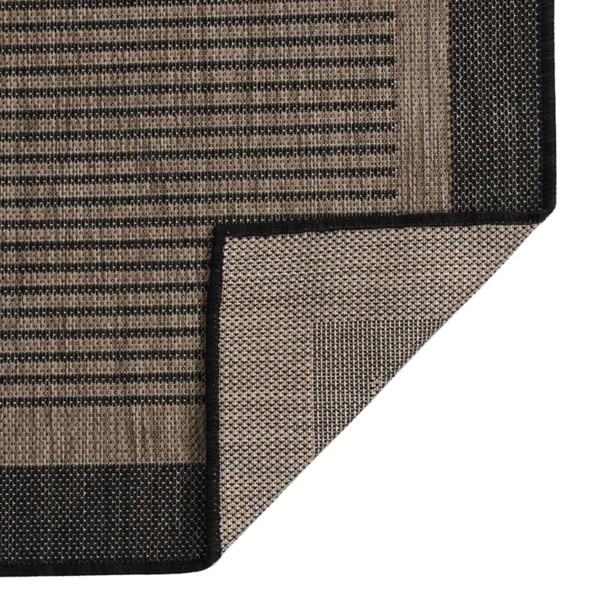 Voir la diapositive 2 : VIDAXL Tapis a tissage plat d'exterieur 160x230 cm Marron fonce