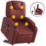 Voir la diapositive 2 : VIDAXL Fauteuil inclinable de massage Rouge bordeaux Similicuir