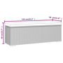 Voir la diapositive 6 : VIDAXL Banc pouf avec coussin marron 110x30x40 cm resine tressee