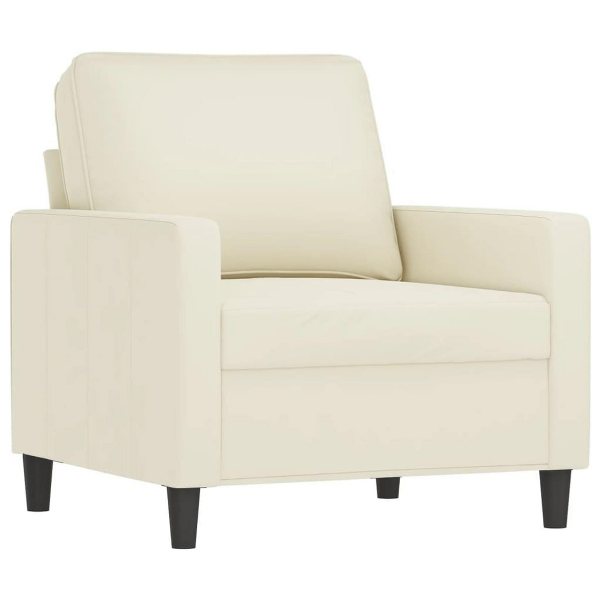 VIDAXL Fauteuil Creme 60 cm Velours