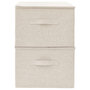 Voir la diapositive 5 : VIDAXL Boîtes de rangement 2 pcs Tissu 43x34x23 cm Creme