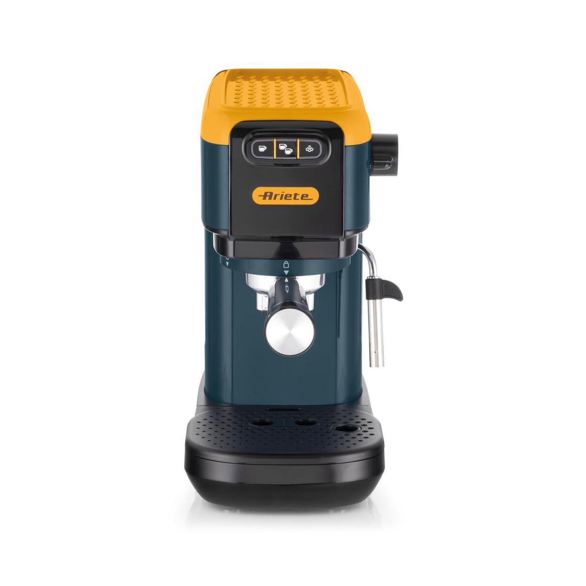 Voir la diapositive 3 : ARIETE Machine à café expresso ariete 1399 mango yellow, pour poudre et dosettes ese, 1300 w, capacité 1,1 l, pression 15 bars, filtre 1, 2 tasses et dosette ese, cappuccino, jaune
