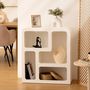 Voir la diapositive 5 : ATMOSPHERA Étagère 4 Niches Design  Soleya  85cm Blanc