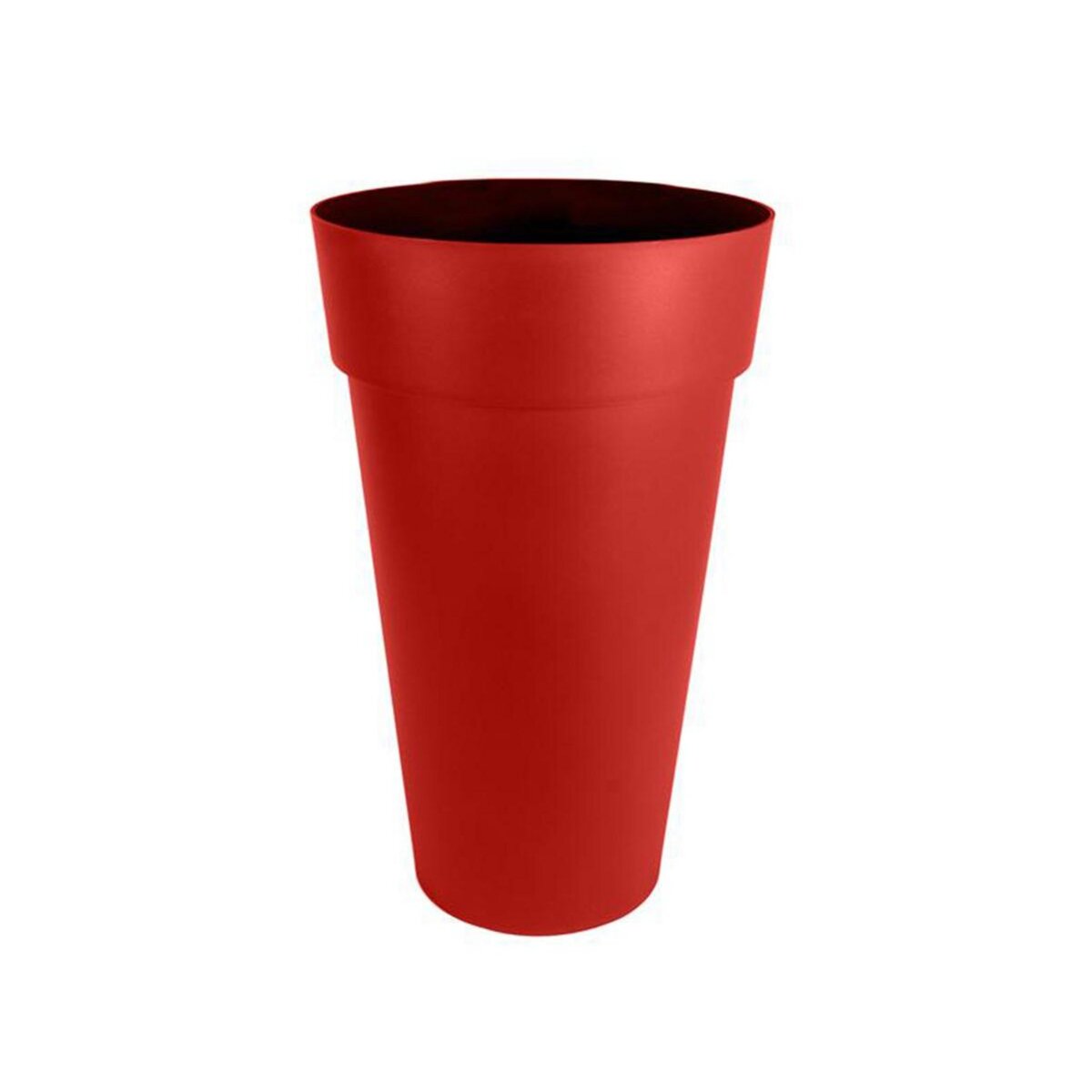 Eda Pot de fleur rond Toscane Ø 48 x H.80 cm - Rouge rubis - Eda