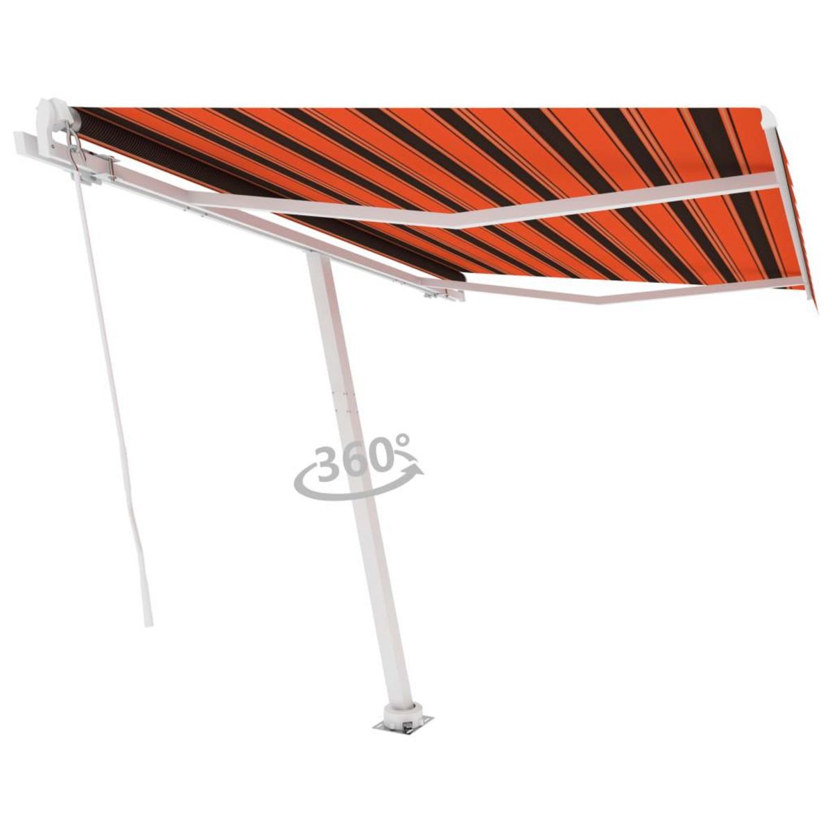 VIDAXL Auvent manuel retractable sur pied 300x250 cm Orange et marron