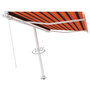 Voir la diapositive 3 : VIDAXL Auvent manuel retractable sur pied 300x250 cm Orange et marron