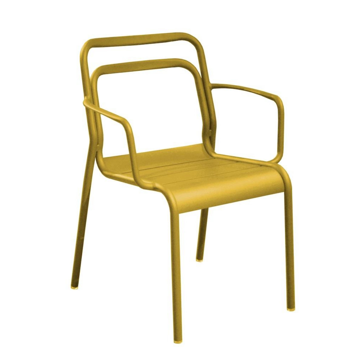 Proloisirs Fauteuil empilable - EOS - Aluminium époxy - Miel