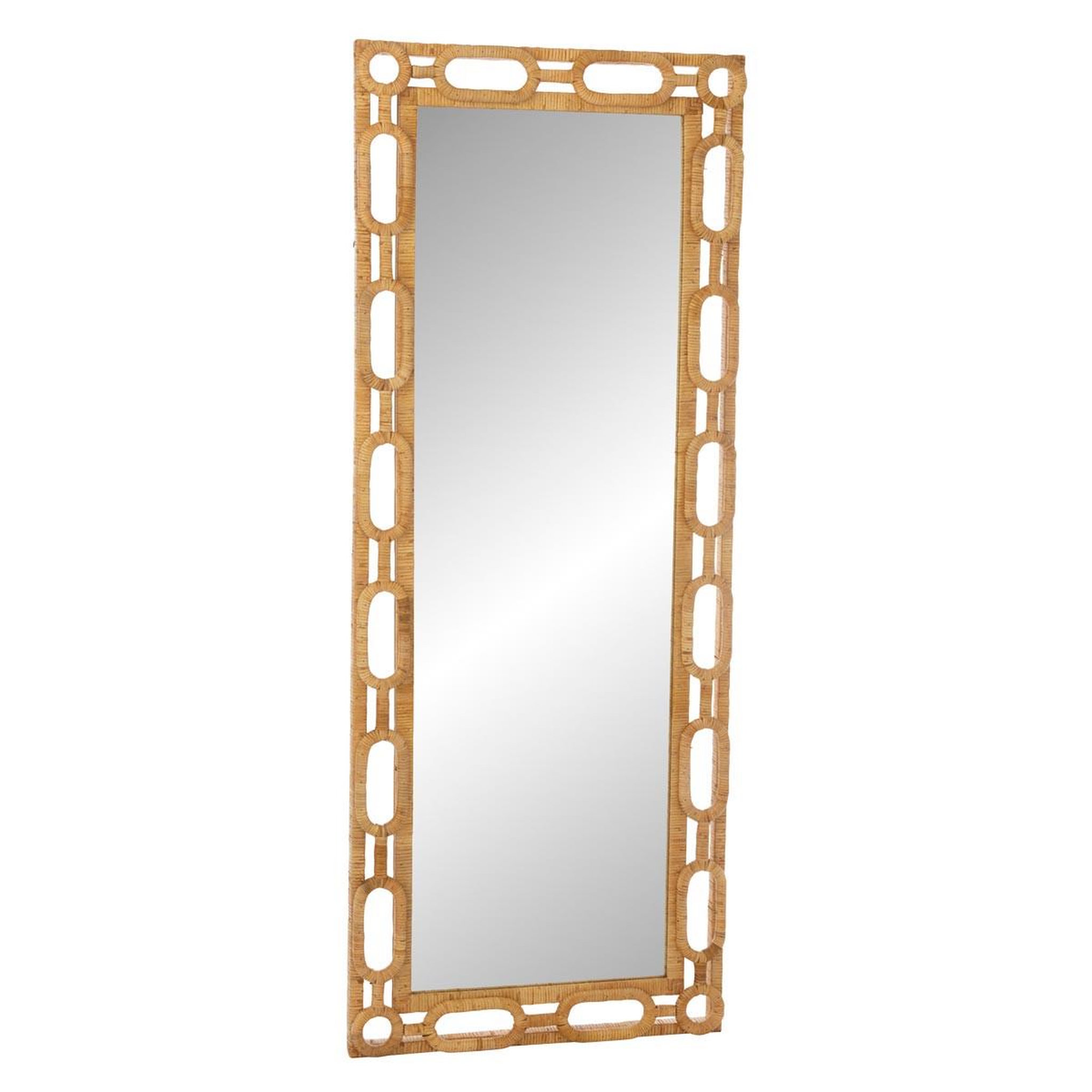 J-LINE Miroir Mural en Rotin  Ring  172cm Naturel