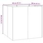 Voir la diapositive 6 : VIDAXL Jardiniere anthracite 80x80x80 cm acier