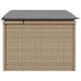Voir la diapositive 5 : VIDAXL Tabouret de jardin avec coussin beige 55x55x37cm resine tressee