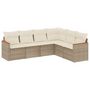 Voir la diapositive 2 : VIDAXL Salon de jardin avec coussins 6 pcs beige resine tressee