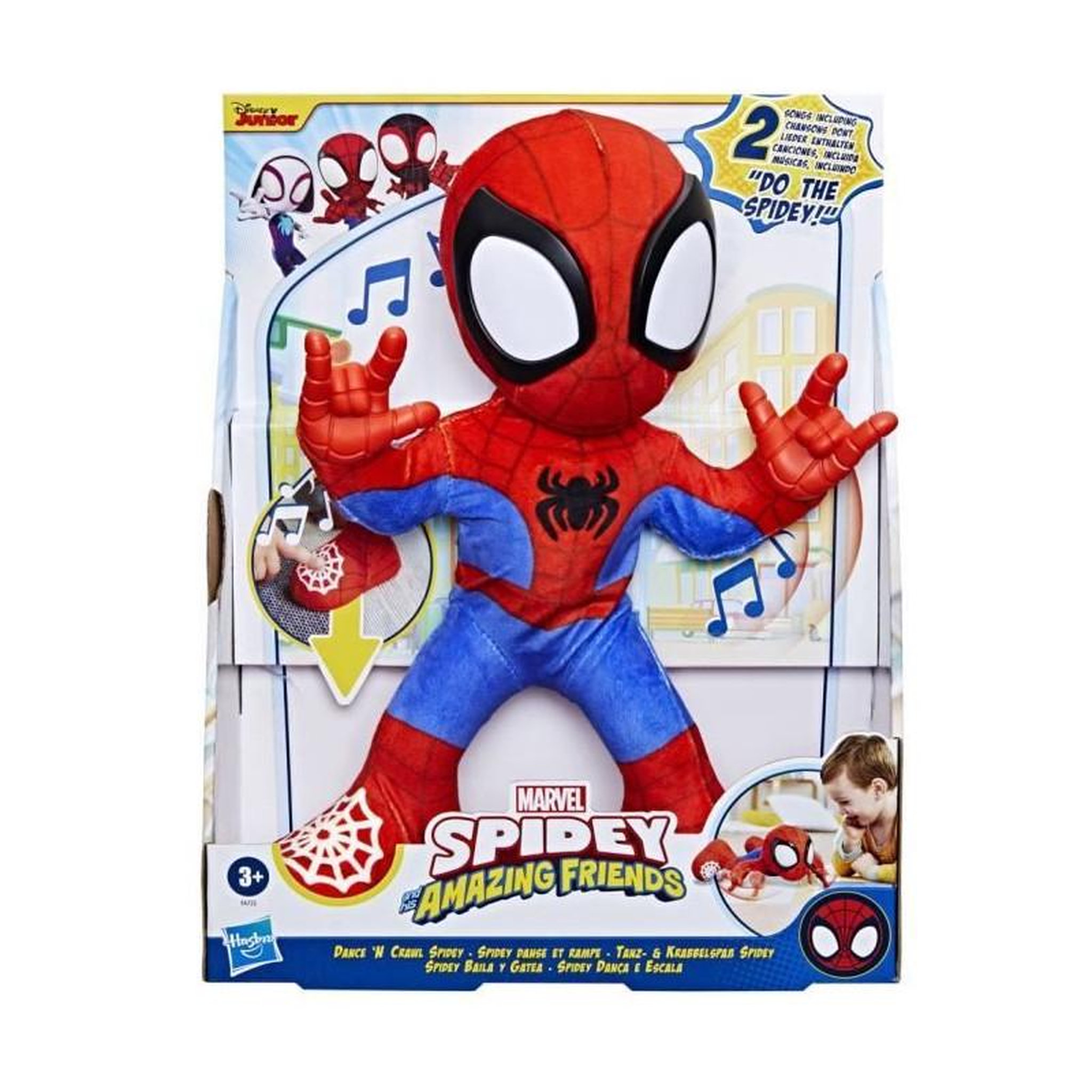 Voir la diapositive 6 : HASBRO Spidey danse et rampe, peluche interactive avec musique et sons, jouets de super-héros a partir de 3 ans, Spidey et ses Amis E