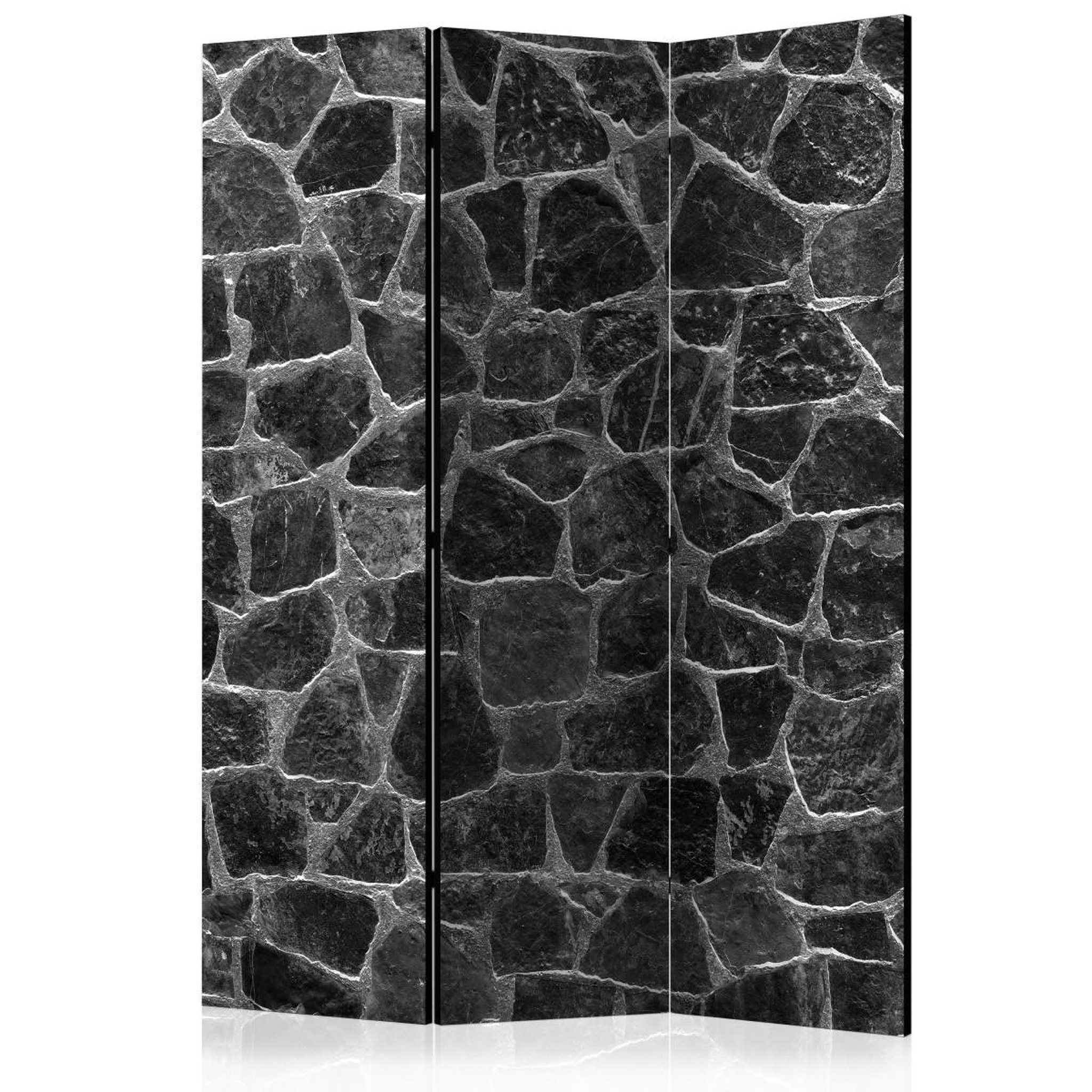 Paris Prix Paravent 3 volets  black stones  135x172cm