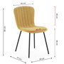 Voir la diapositive 4 : VS VENTA-STOCK Pack 4 chaises Lucky recouvertes de tissu moutarde