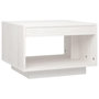 Voir la diapositive 2 : VIDAXL Table basse blanc 50x50x33,5 cm bois de pin massif