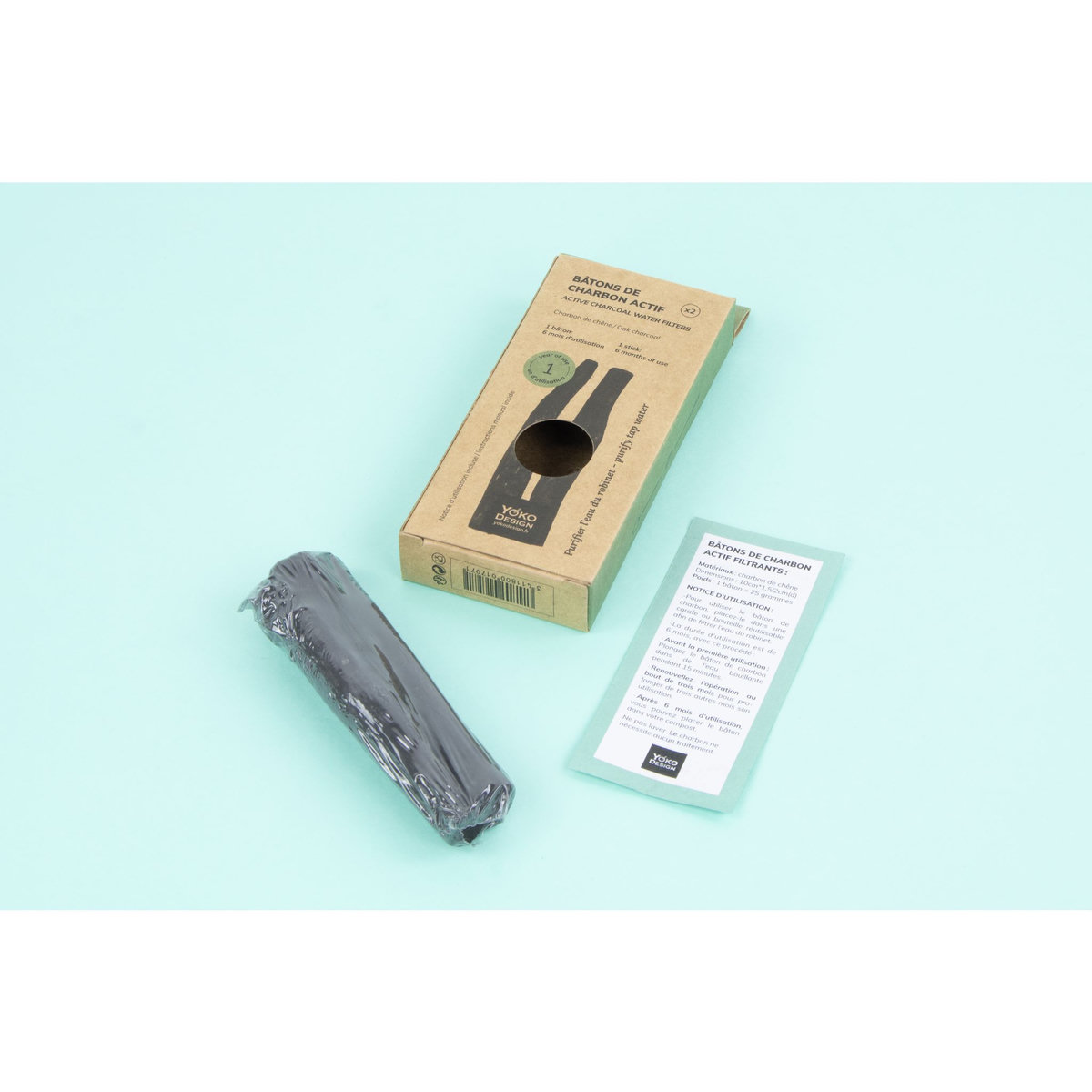 Lot de 2 batons de charbon pour filtration natuelle