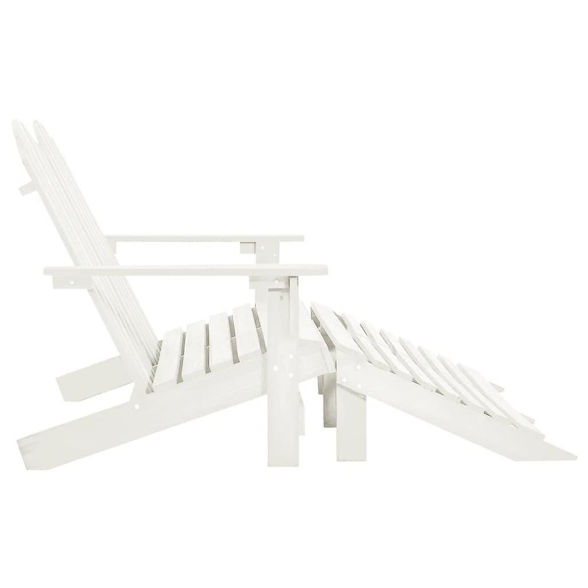 VIDAXL Chaise de jardin Adirondack 2 places et repose-pied sapin blanc