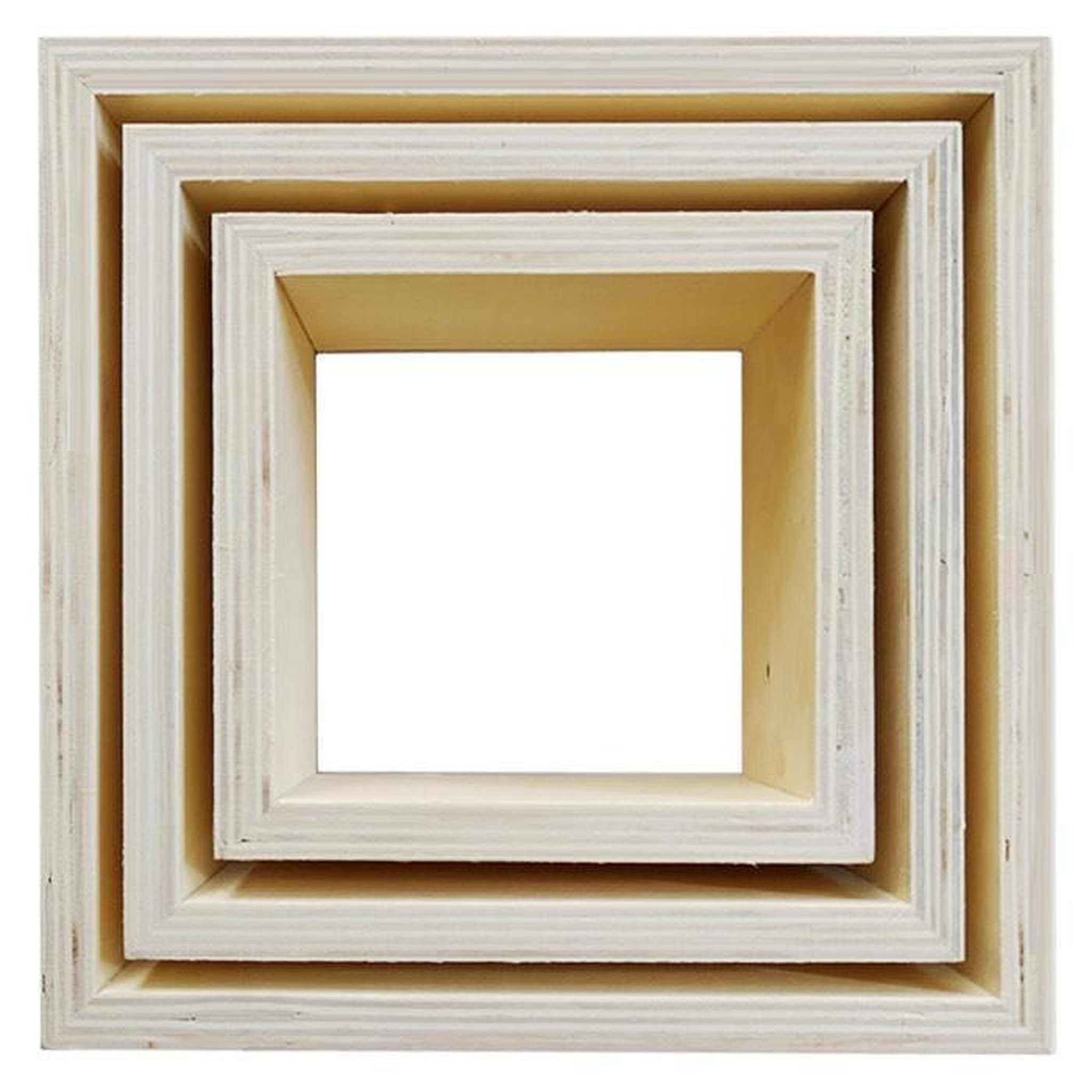 Voir la diapositive 1 : Graine créative 3 petites étagères carrées en bois 22 x 22 x 8 cm