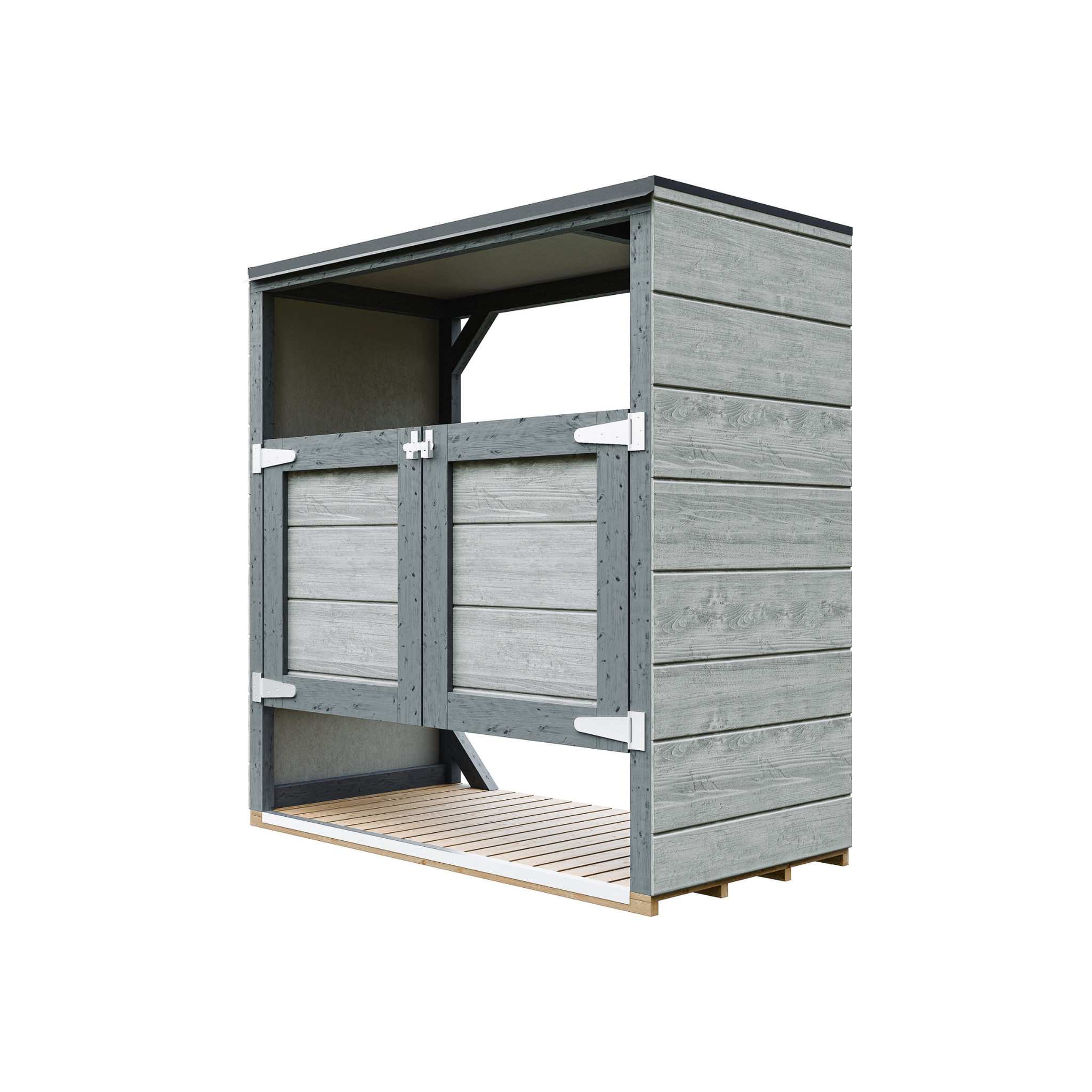 Voir la diapositive 1 : TIMBELA Abri de jardin pour poubelles, Cache poubelle extérieur 2x240L M980A