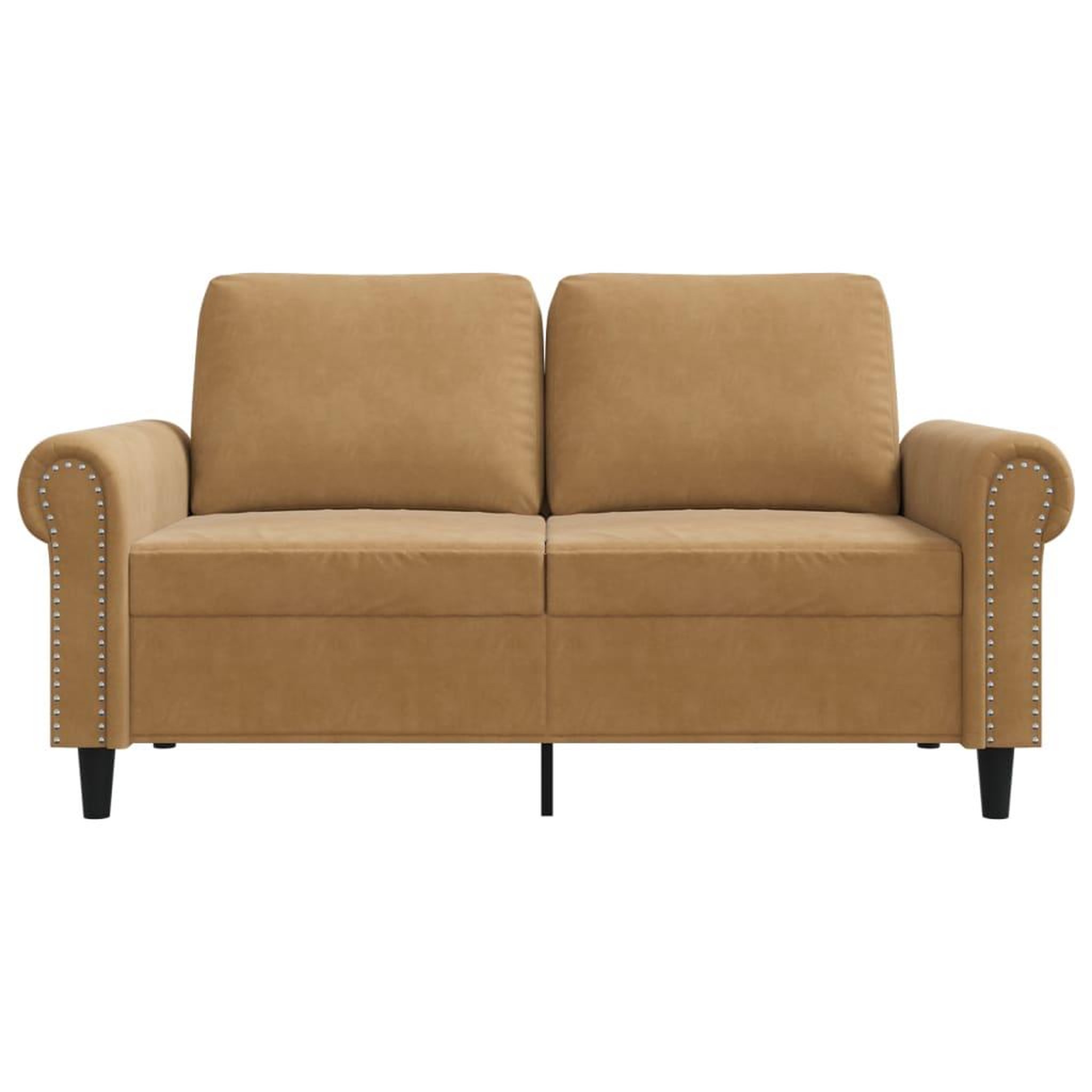 Voir la diapositive 4 : VIDAXL Canape a 2 places Marron 120 cm Velours