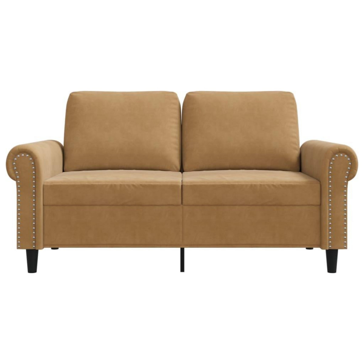 VIDAXL Canape a 2 places Marron 120 cm Velours