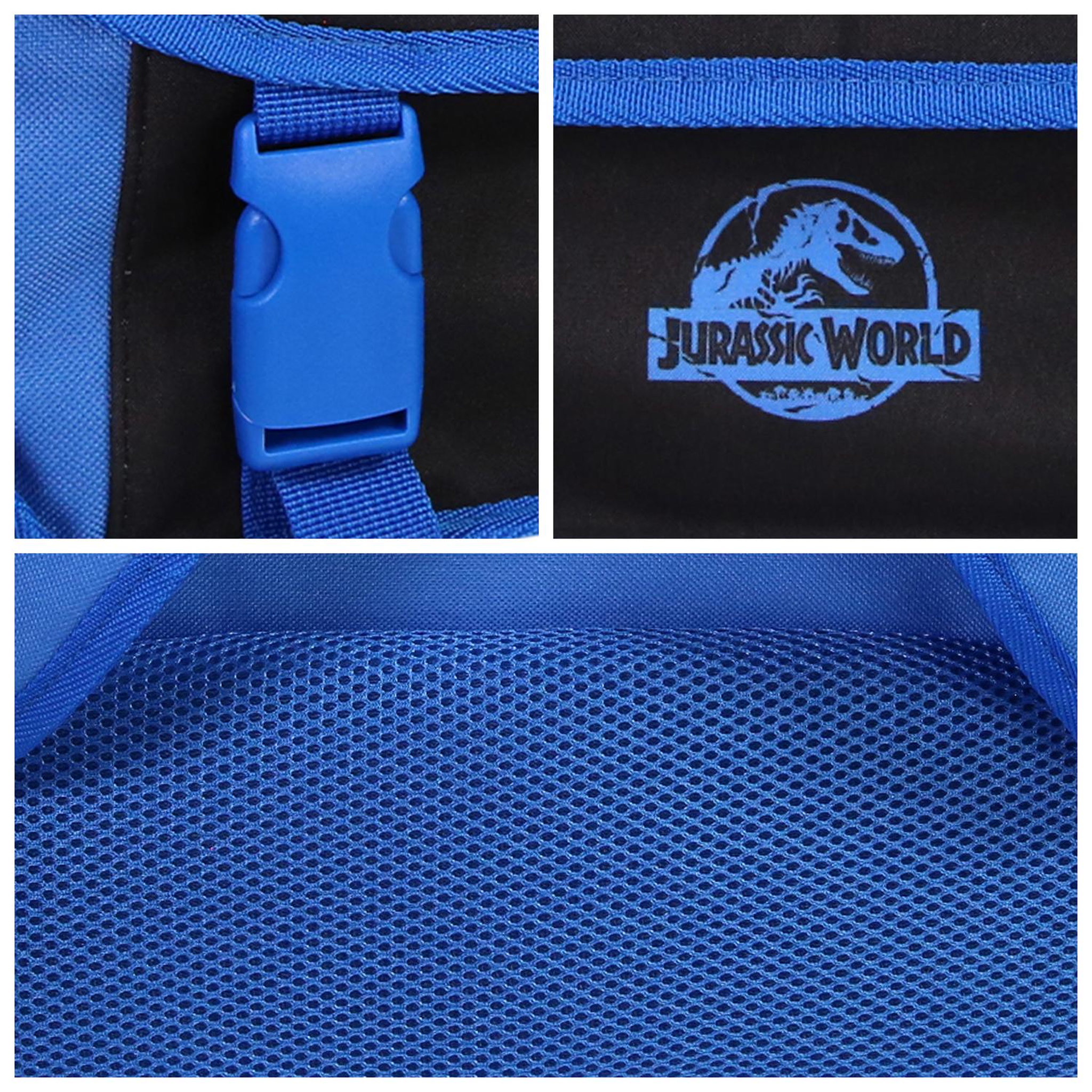 Voir la diapositive 6 : Bagtrotter Cartable Scolaire Primaire 38cm Jurassic World Noir et Bleu  2 Compartiments Bagtrotter