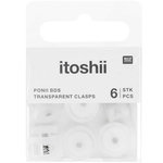 RICO DESIGN Itoshii pack de 6 claps de cordon transparent