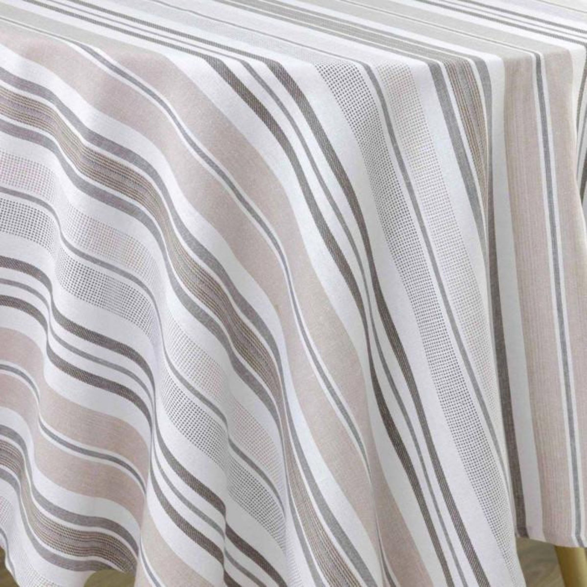 Paris Prix Nappe Ronde Imprimé  Melina  180cm Gris