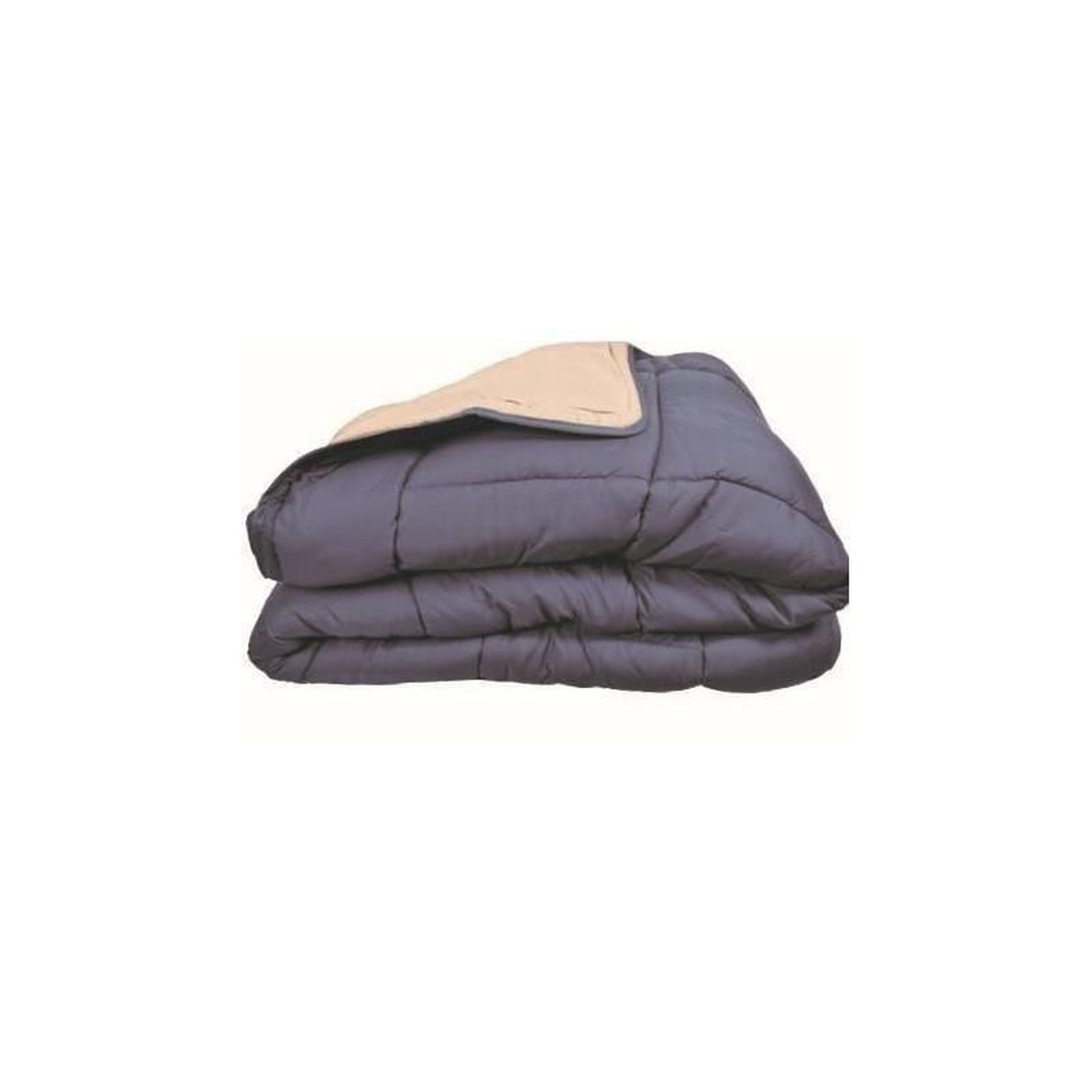 Voir la diapositive 3 : GENERIQUE Couette Microfibre 400g/m2 CALGARY Petrole + Mastic 140x200cm