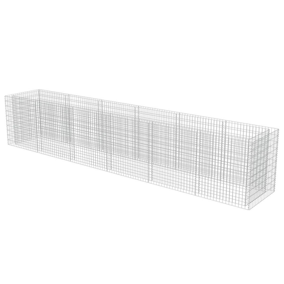 VIDAXL Lit sureleve a gabion Acier galvanise 540x90x100 cm
