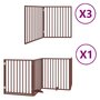 Voir la diapositive 2 : VIDAXL Barriere pour chien porte pliable 10 panneaux bois de peuplier